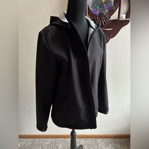 Sierra Black Raincoat with Hood